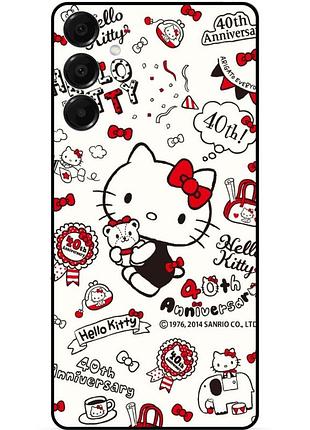 Силиконовый бампер чехол для samsung s26 с рисунком hello kitty 4