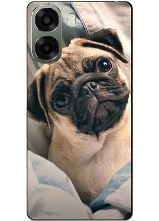 Силиконовый бампер чехол для oppo a6x с рисунком фото мопс