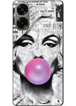 Силиконовый бампер чехол для oppo a6x с рисунком мэрилин монро marilyn monroe