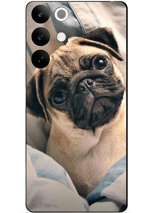 Силиконовый бампер чехол для realme c85 с рисунком фото мопс