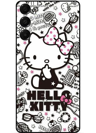 Силиконовый бампер чехол для samsung s26 с рисунком hello kitty 5