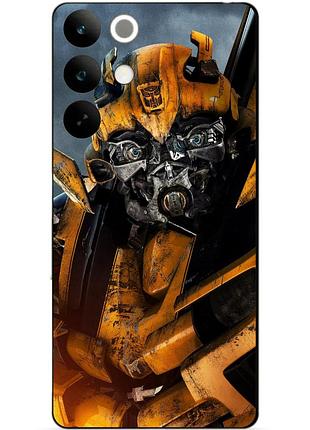 Силиконовый бампер чехол для realme c85 с рисунком бамблби bumblebee трансформеры