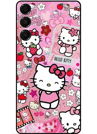 Силиконовый бампер чехол для samsung s26 с рисунком hello kitty 2