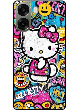 Силиконовый бампер чехол для oppo a6x с рисунком hello kitty 3