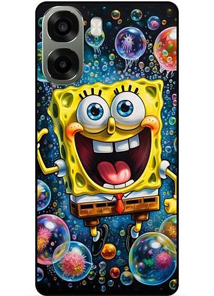 Силиконовый бампер чехол для oppo a6x с рисунком губка боб 5
