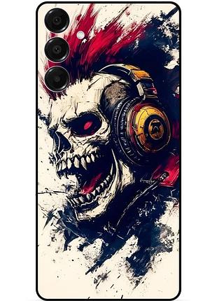 Силиконовый бампер чехол для samsung s26 с рисунком череп 11