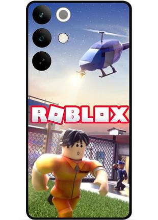 Силиконовый бампер чехол для realme c85 с рисунком roblox роблокс 3