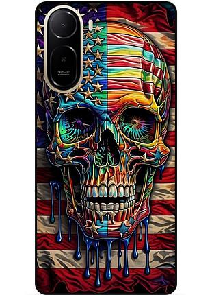 Силиконовый бампер чехол для xiaomi redmi a7 pro с рисунком череп 10