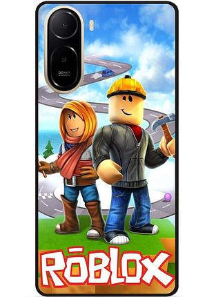 Силиконовый бампер чехол для xiaomi redmi a7 pro с рисунком roblox роблокс 4