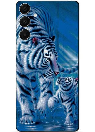 Силиконовый бампер чехол для samsung s26 с рисунком тигры