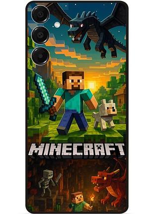 Силіконовий чохол бампер для samsung s26 plus з малюнком майнкрафт minecraft 4