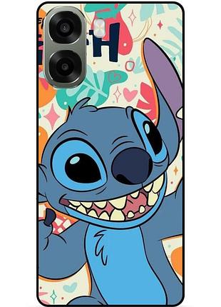Силиконовый бампер чехол для oppo a6x с рисунком стич 2