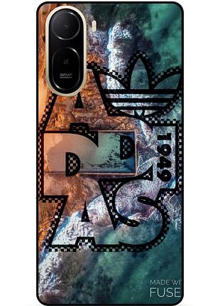 Силиконовый бампер чехол для xiaomi redmi a7 pro с рисунком адідас 4