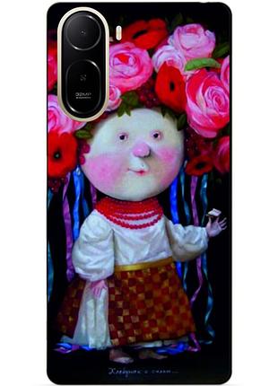 Силиконовый бампер чехол для xiaomi redmi a7 pro с рисунком украиночка гапчинская