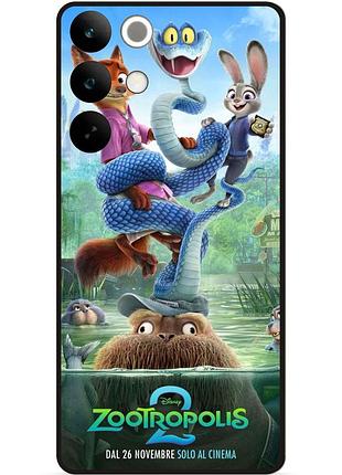 Силиконовый бампер чехол для realme c85 с рисунком zootopia 3