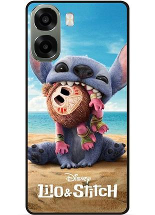 Силиконовый бампер чехол для oppo a6x с рисунком стич 12