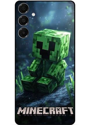 Силіконовий чохол бампер для samsung s26 plus з малюнком стів minecraft крипер майнкрафт
