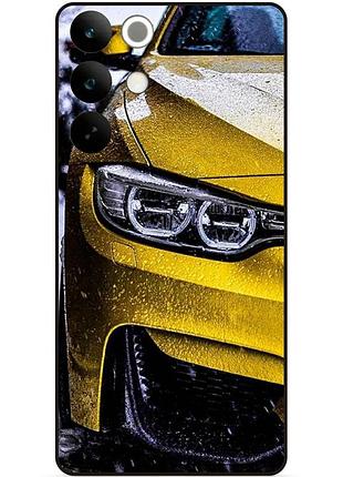 Силиконовый бампер чехол для realme c85 с рисунком bmw бмв машина авто
