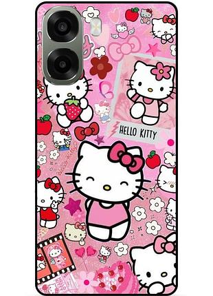 Силиконовый бампер чехол для oppo a6x с рисунком hello kitty 2