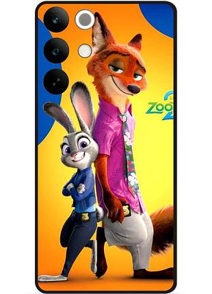 Силиконовый бампер чехол для realme c85 с рисунком zootopia 5