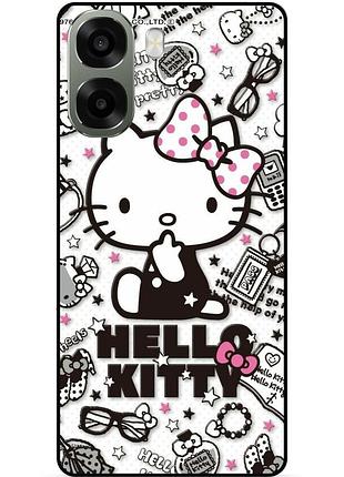 Силиконовый бампер чехол для oppo a6x с рисунком hello kitty 5