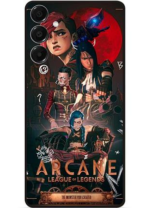 Силиконовый бампер чехол для samsung s26 с рисунком arcane 11