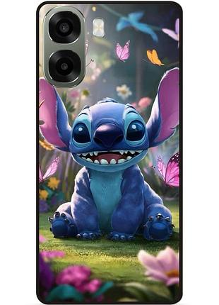 Силиконовый бампер чехол для oppo a6x с рисунком стич 7