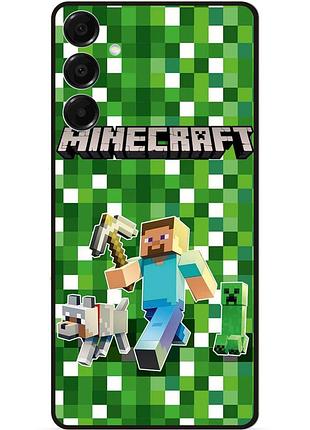 Силіконовий чохол бампер для samsung s26 plus з малюнком стів minecraft крипер майнкрафт