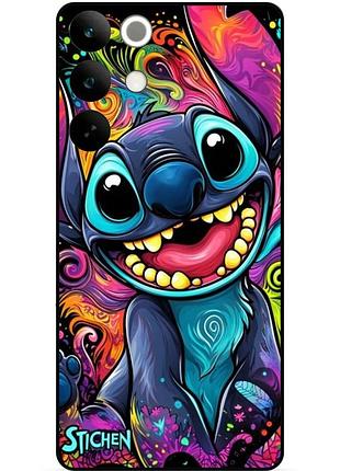 Силиконовый бампер чехол для realme c85 с рисунком стич stitch