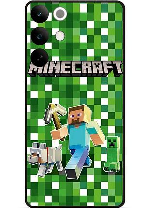 Силіконовий чохол бампер для realme c85 з малюнком стів minecraft крипер майнкрафт