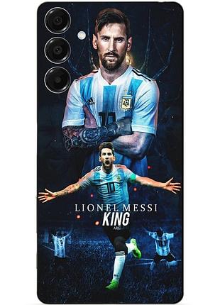 Силиконовый бампер чехол для samsung s26 plus с рисунком messi аргентина месси