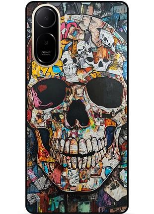 Силиконовый бампер чехол для xiaomi redmi a7 pro с рисунком череп 8