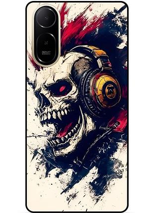 Силиконовый бампер чехол для xiaomi redmi a7 pro с рисунком череп 11