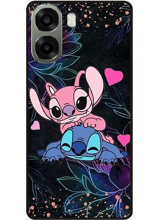 Силиконовый бампер чехол для oppo a6x с рисунком стич 8