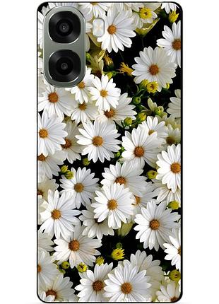Силіконовий чохол бампер для oppo a6x з малюнком ромашки квіти