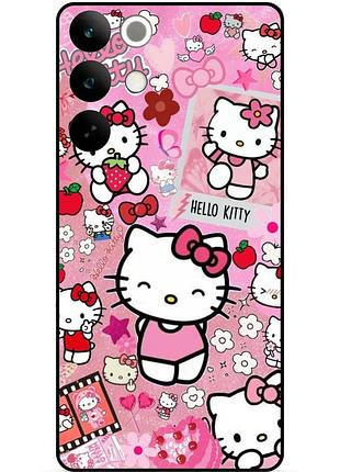 Силиконовый бампер чехол для realme c85 с рисунком hello kitty 2