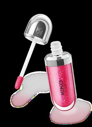 Блеск для губ kiko milano 3d hydra lipgloss -10 (sparkling strawberry) 6,5 мл.