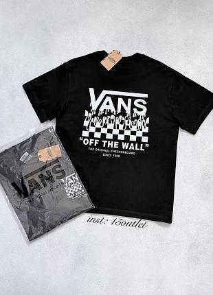 Футболка vans off the wall черная майка ванс венс
