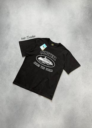 Футболка corteiz rules the world tee black кортез