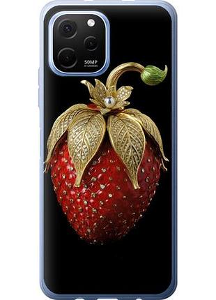Чехол на huawei nova y61 клубника v3 из силикона fch_0172438
