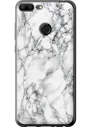 Чехол на huawei honor 9 lite мрамор белый из пластика fch_0172111