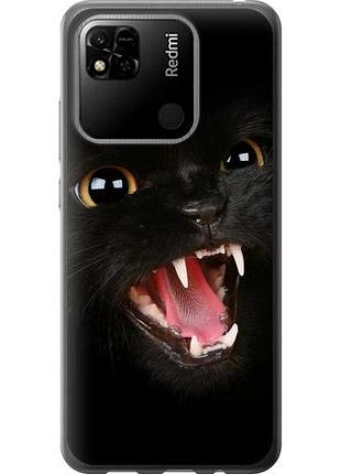 Чехол на xiaomi redmi 9c чёрная кошка из силикона fch_0015028