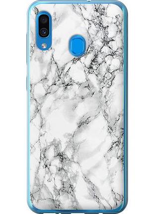 Чехол на samsung galaxy a30 2019 a305f мрамор белый из пластика fch_0019598
