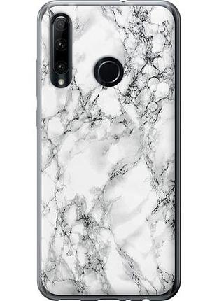 Чехол на huawei honor 10i мрамор белый из силикона fch_0172108