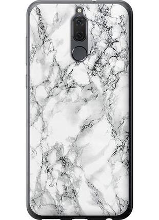 Чехол на huawei mate 10 lite мрамор белый из силикона fch_0172118