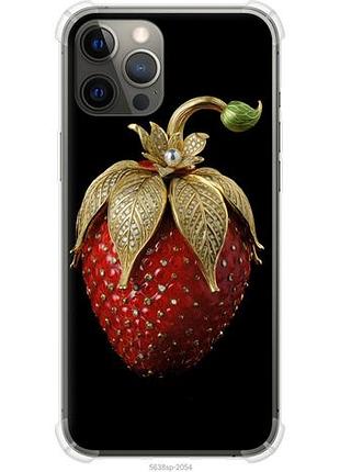 Чехол на iphone 12 pro max клубника v3 из силикона fch_0162663