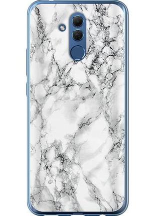 Чехол на huawei mate 20 lite мрамор белый из силикона fch_0172116