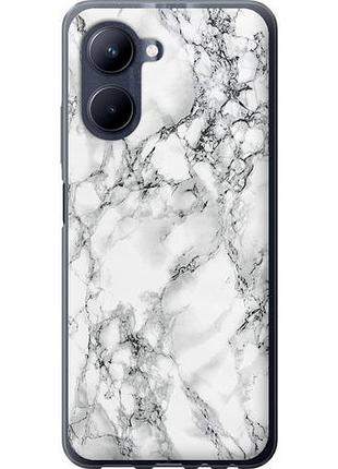Чехол на realme c33 мрамор белый из силикона fch_0172133