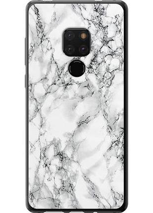 Чехол на huawei mate 20 мрамор белый из пластика fch_0172117