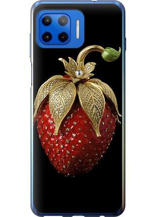 Чехол на motorola moto g plus клубника v3 из силикона fch_0172433